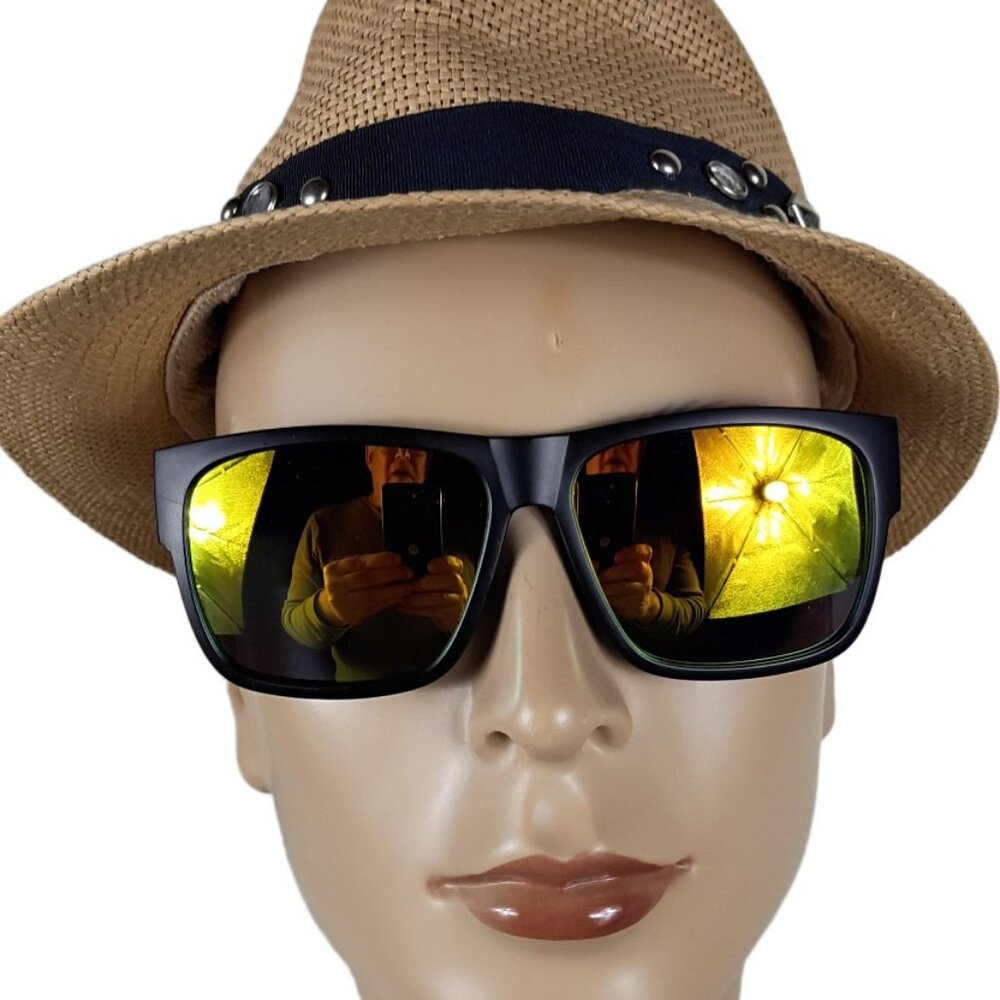 SHARKEYES RECTANGLAR BLACK MIRRORED  SUNGLASSES  NSPORT2